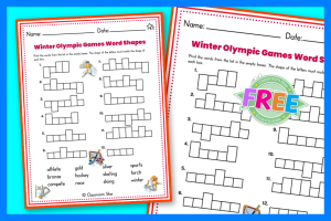 Winter Olympic Games Word Shapes Featured Image