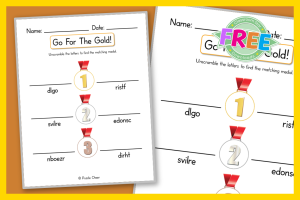 Winter Olympics Go For The Gold Word Scramble Featured Image